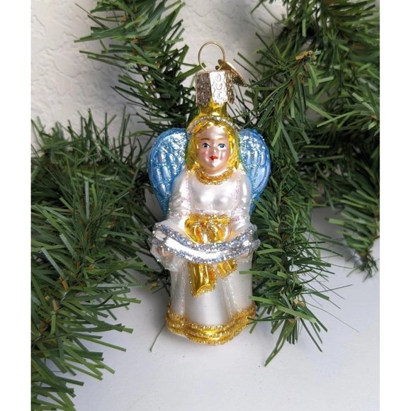 Glad Tiding Angel Old World Christmas Ornament - Picture 2 of 5